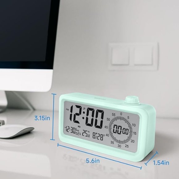 All-in-One Multifunctional Digital Alarm Clock -Time Manager Clock - LED Display - Picture 3 of 9